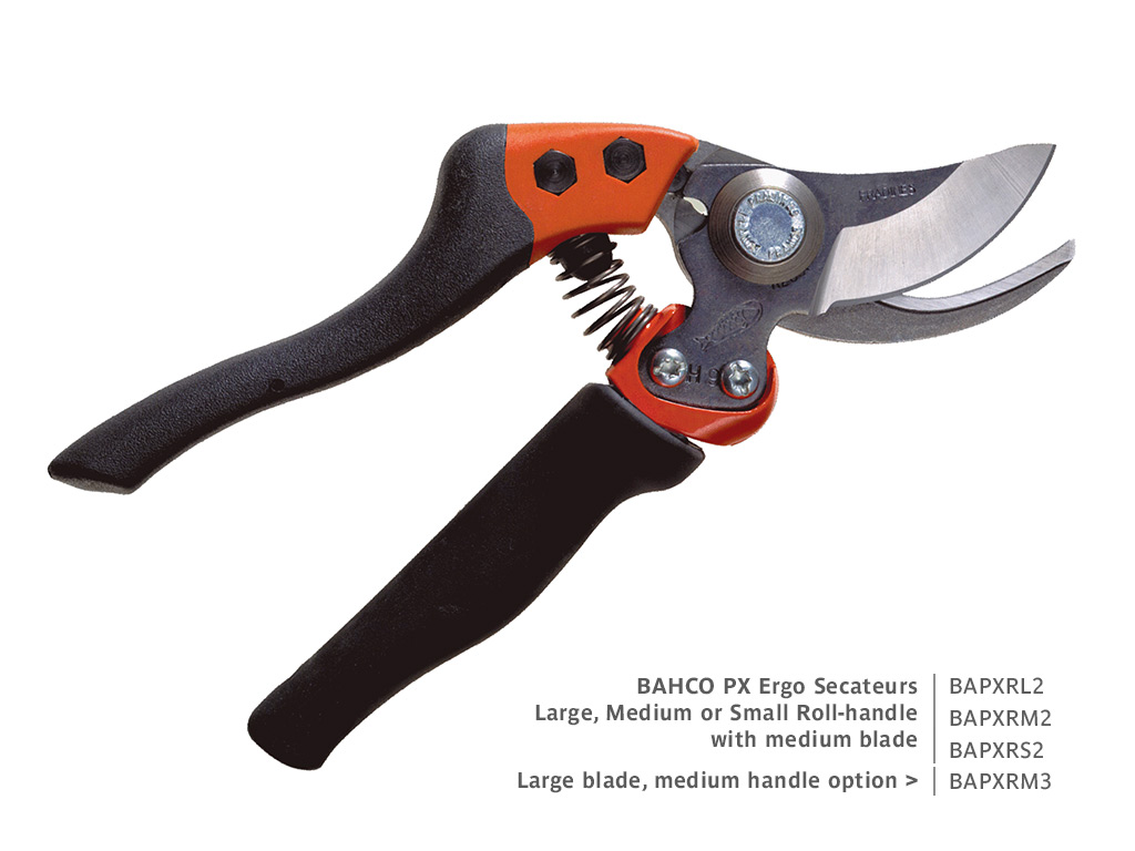 BAHCO Ergo PXR Roll-handle Series Secateur - Small, Medium and Large Handle Options