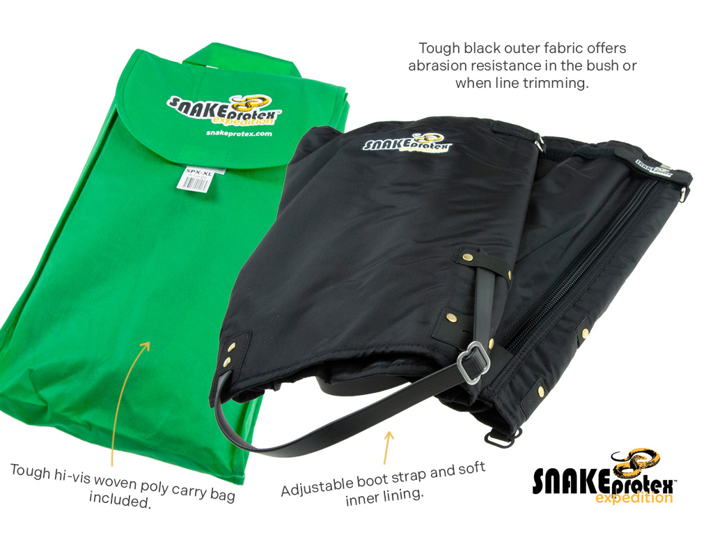 SnakeProtex Expedition Gaiters | Feature highlights | Now 43% lighter in weight